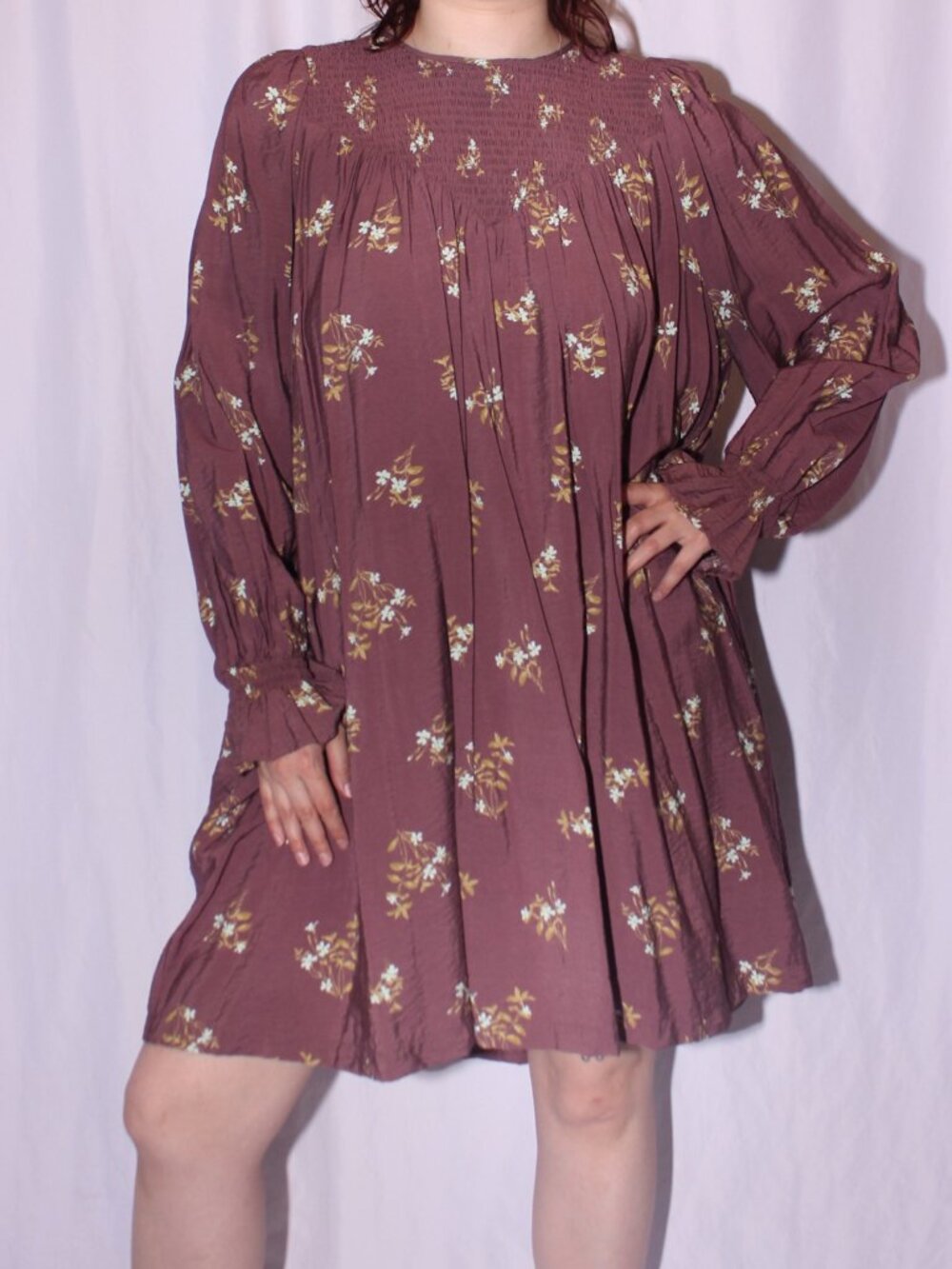 A New Day purple floral dress